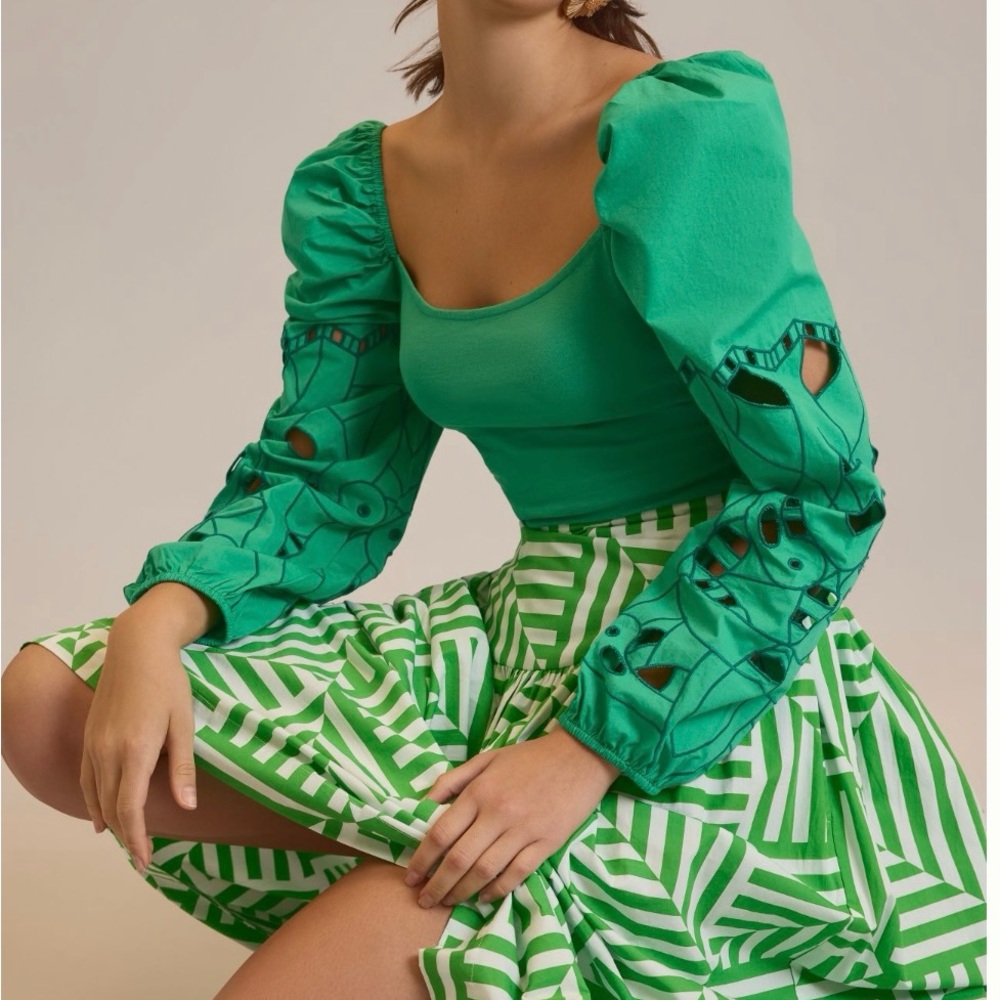 NWT Forever That Girl (from Anthropologie) Cropped Cutout Blouse